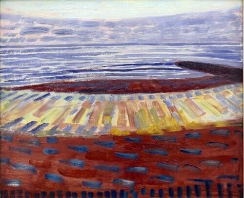 ピート・モンドリアン、『海（突堤と海原）』、希少な画集より ピート・モンドリアン、『海（突堤と海原）』、希少な画集より