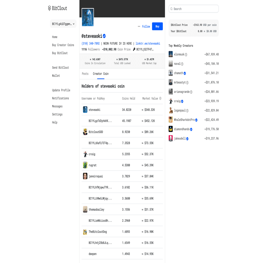 BitCloutとは？クリエイターエコノミー x ソーシャルトークン x ブロックチェーンなクリプトソーシャルネットワークの可能性｜shuhei  koyama