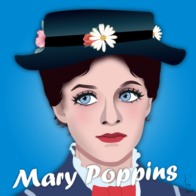 ミュージカルの大女優 メリー ポピンズ サウンド オブ ミュージック の ジュリー アンドリュース のイラスト 輝っち Note
