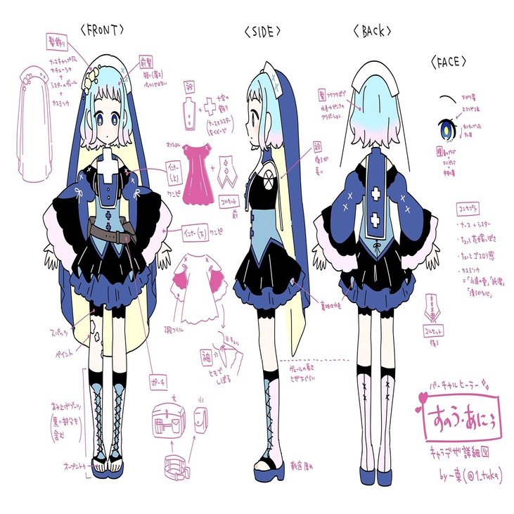 私がキャラクターデザインを依頼された時の作業の様子について 一束 イラストレーター Live2dデザイナー Note