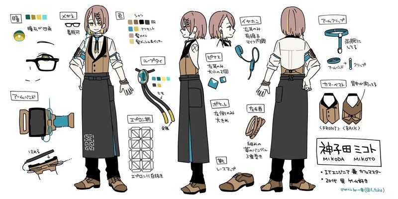 私がキャラクターデザインを依頼された時の作業の様子について 一束 イラストレーター Live2dデザイナー Note