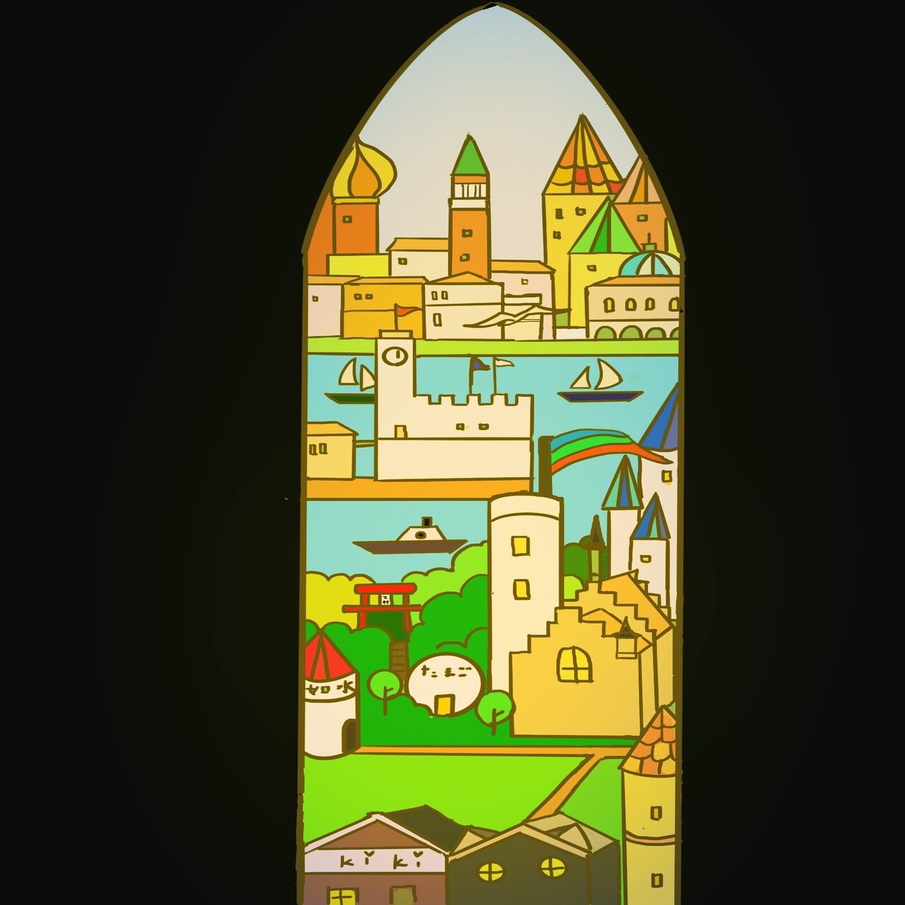 ステンドグラスお披露目会｜如月桃子