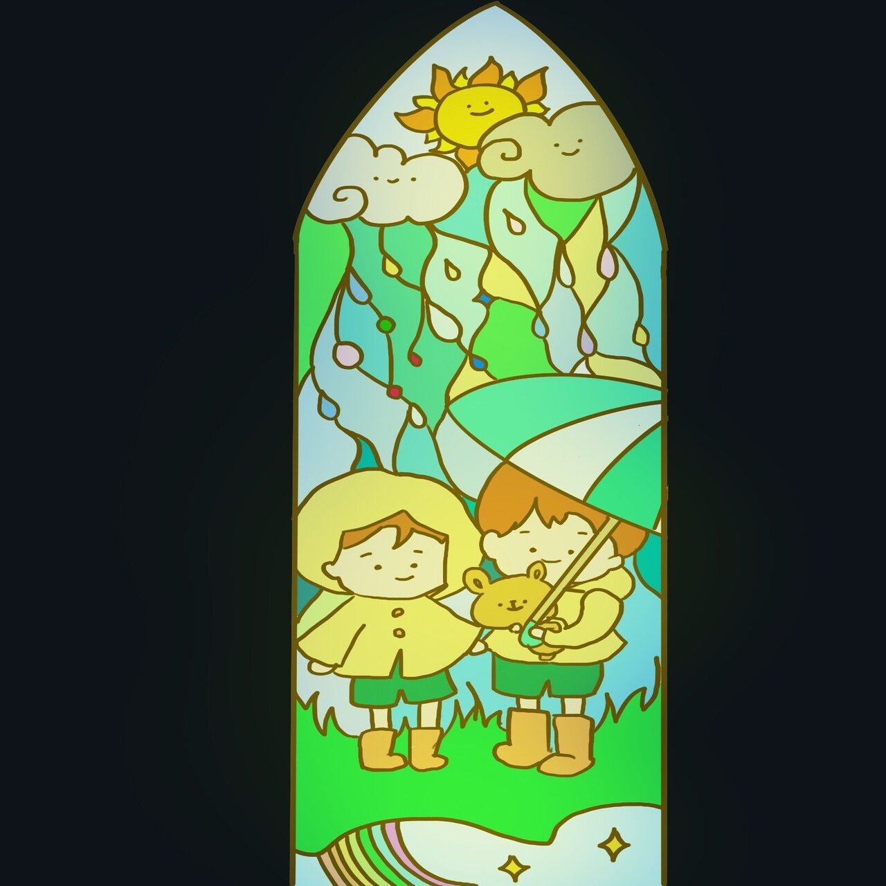 ステンドグラスお披露目会｜如月桃子