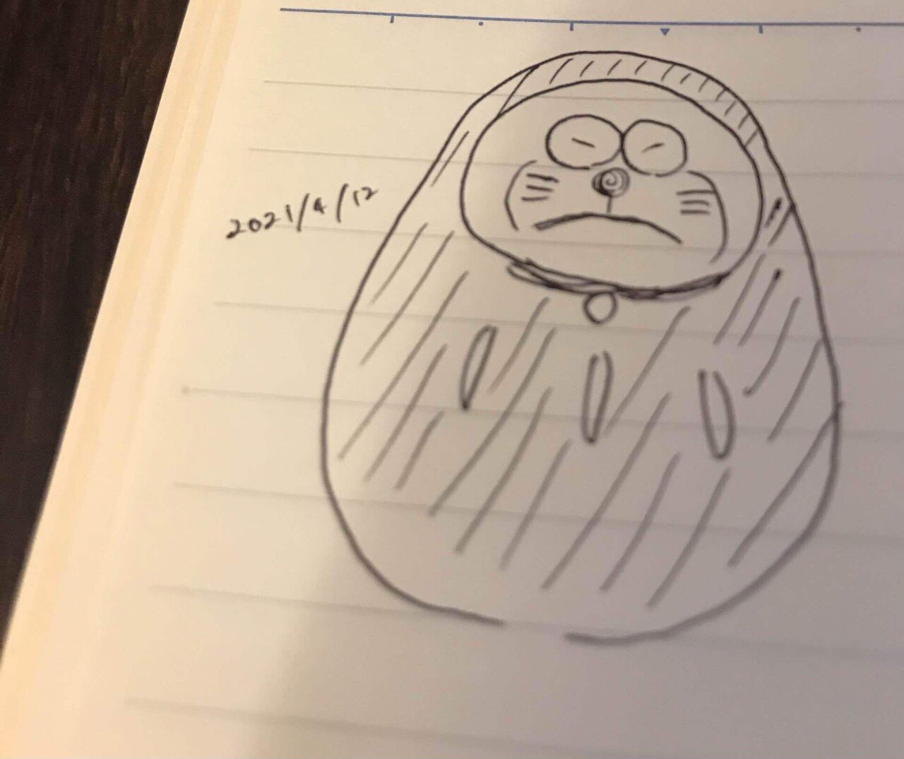 今日のらくがき だるま Note