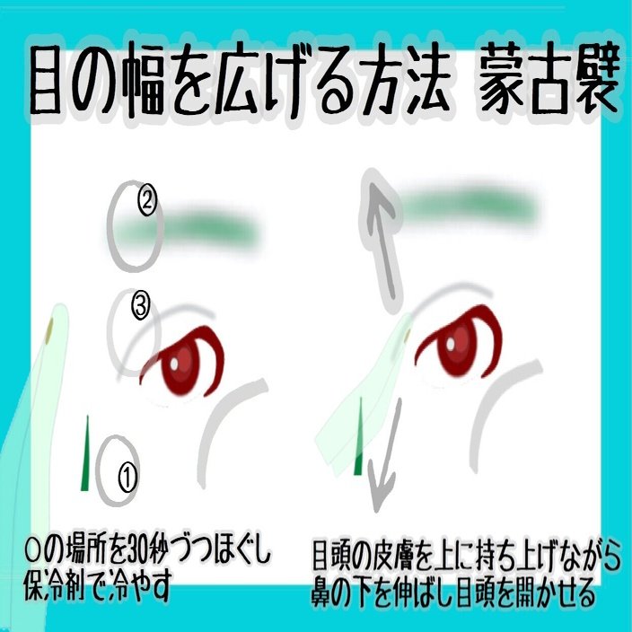 目の横幅を広げる方法 目を大きくする体操とマッサージ方法 お顔の整体師 戸塚哲春 Note