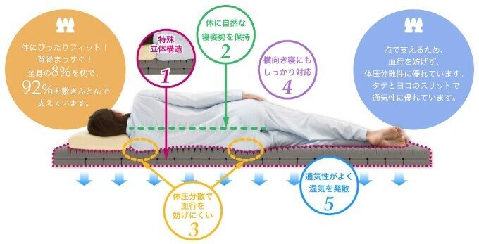 西川 整圧敷きふとん カーボアルファ セミダブル