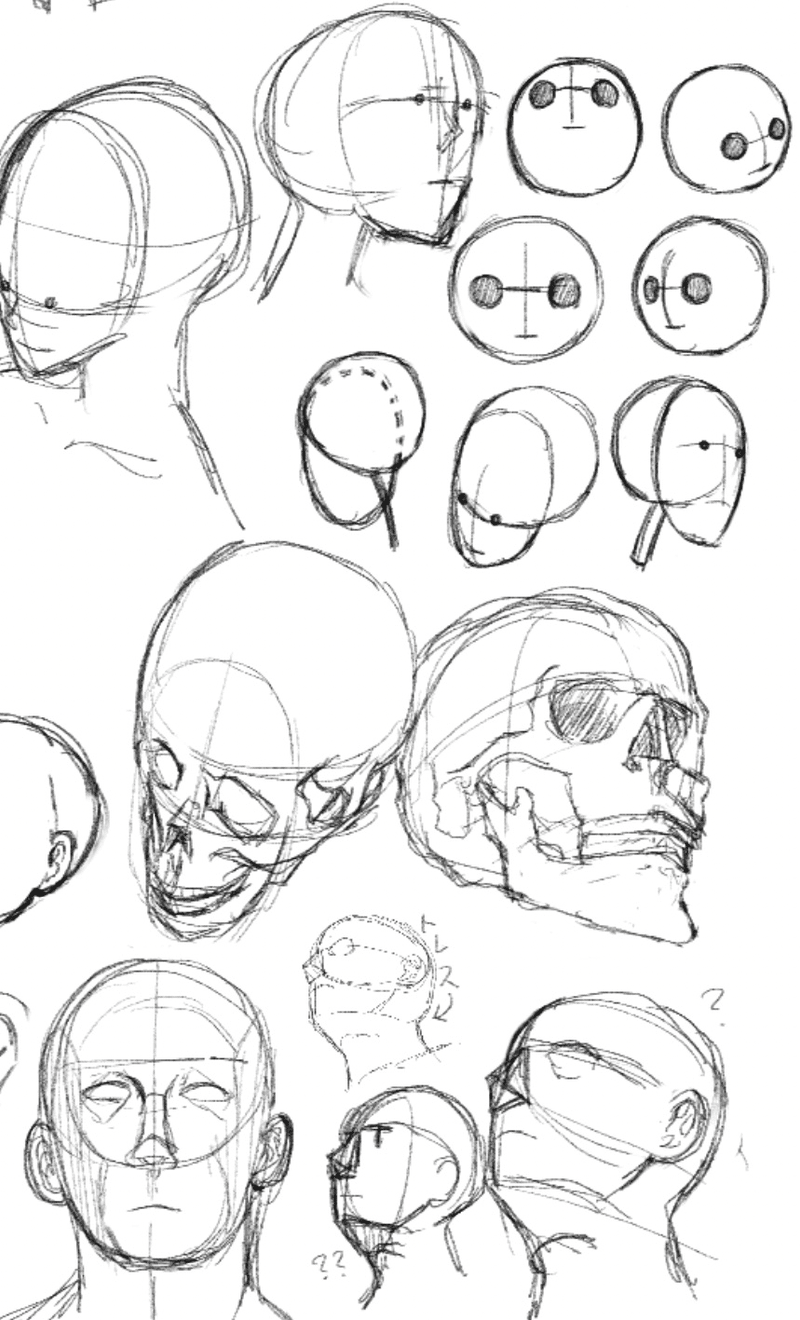 4回目 顔をひたすら描いてみる その2 色鉛 Note