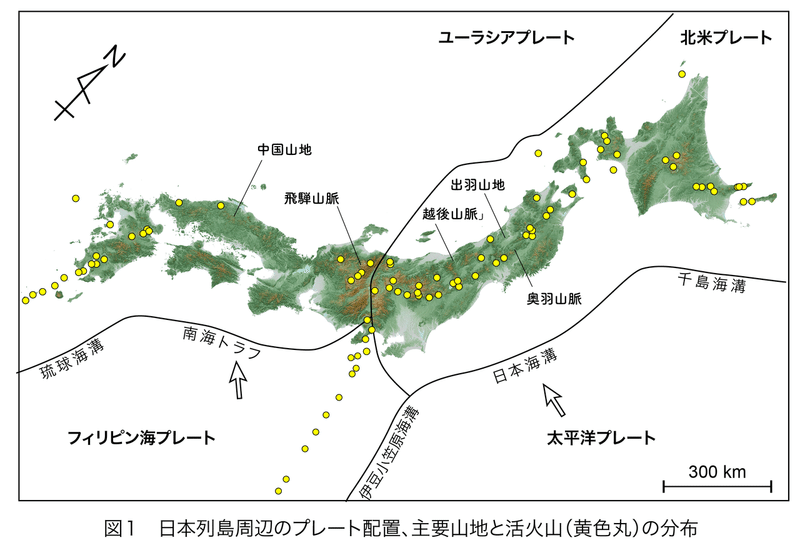 図2.1_活火山・山地・プレート境界