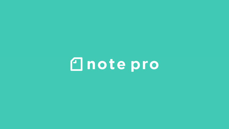 noteproロゴグリーン背景