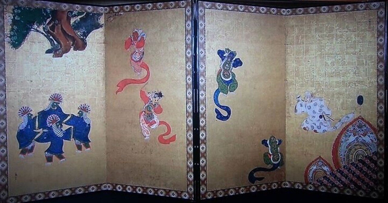 時空を超えたダンスとミュージックの空間世界 「舞楽図屏風」 (俵屋