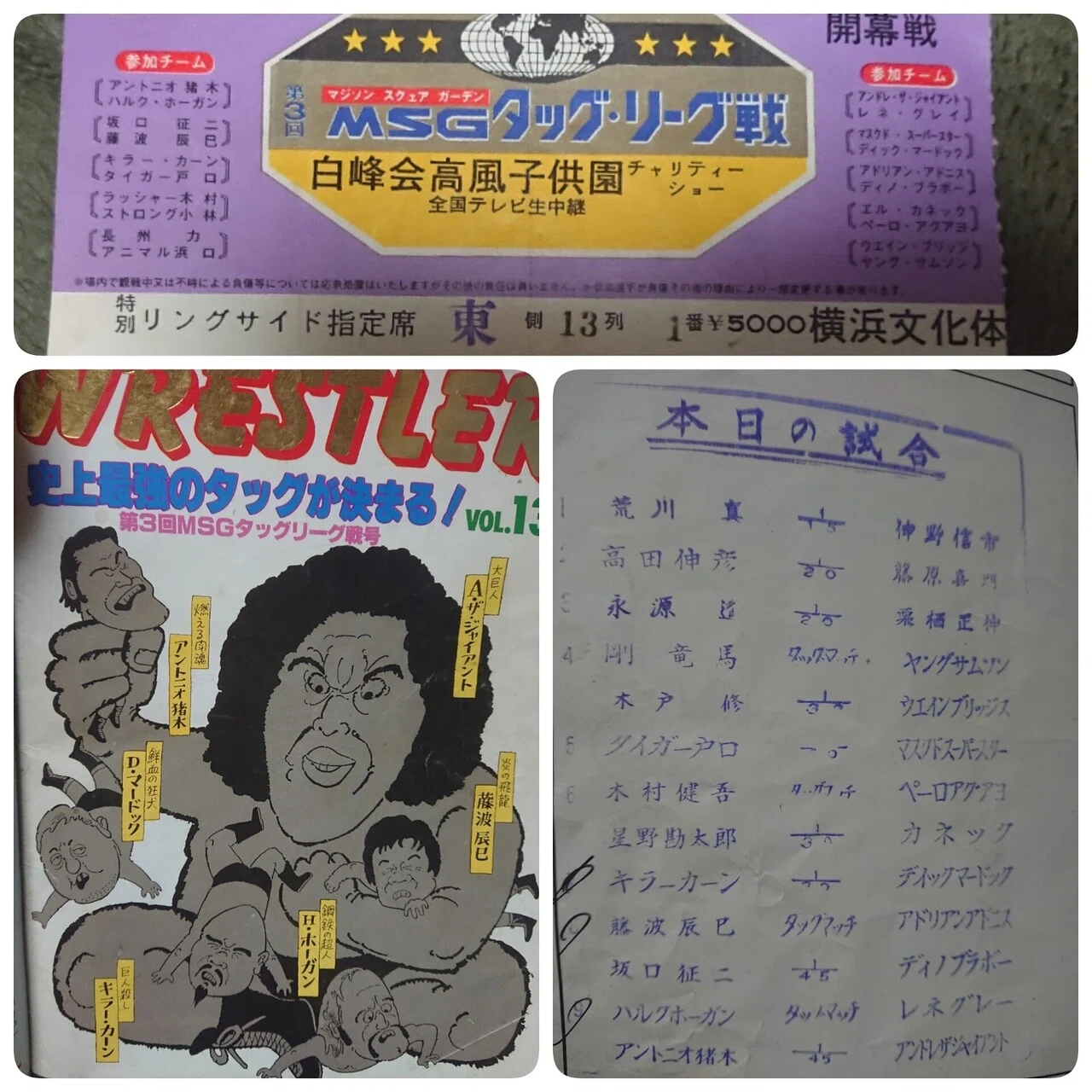 超希少）プロレスワ―ルド大リ―グ開幕戦パンフレット