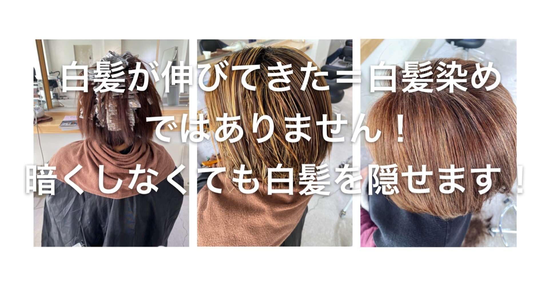実例 白髪が増えたら暗い白髪染め 明るめカラーでも白髪をぼかすことが出来ます 西村陽一 表参道 美容師 しみないカラー 髪質改善ストレート Note