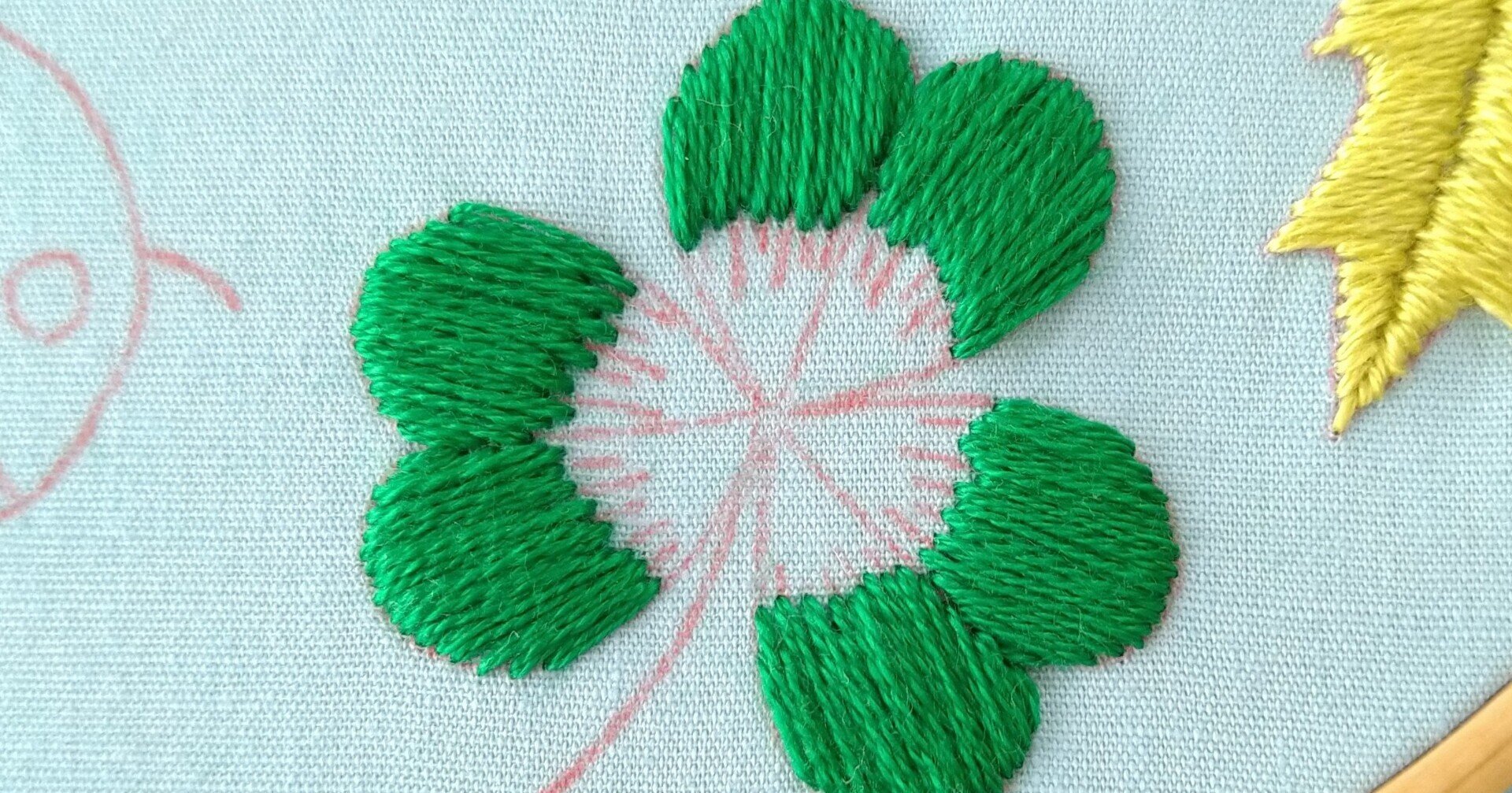 てんとう虫　クローバー　刺繍　鼻緒　正絹　日本製 hshd001_c1.jpg