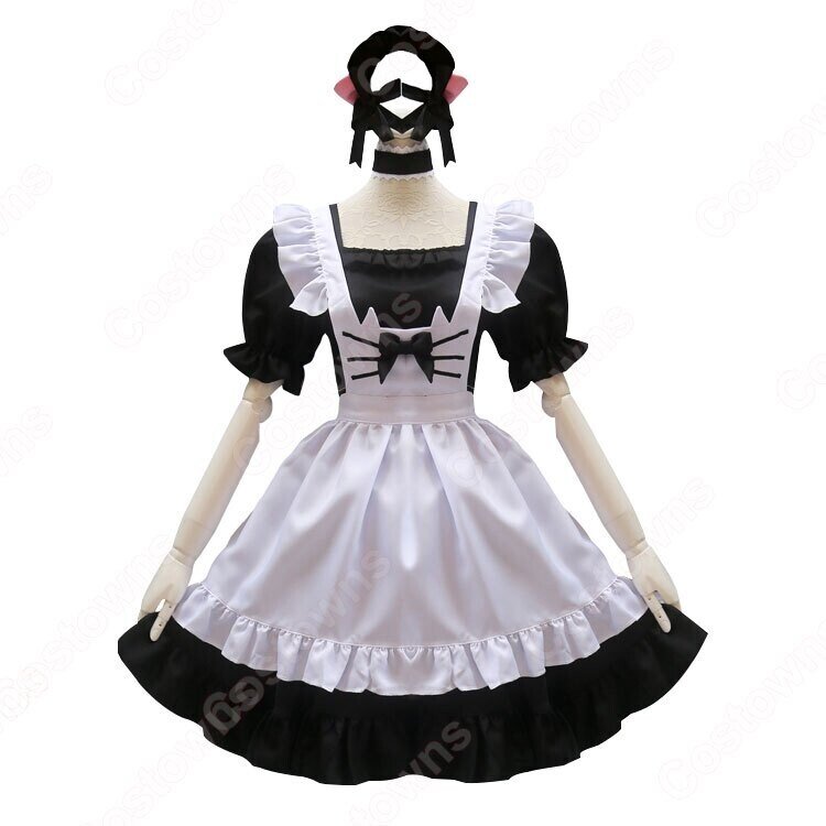 可愛い猫耳メイドな定番型メイド服 4点セット 半袖 ワンピース メイドコスチューム 黒ワンピース 白エプロン 仮装コスプレ衣装専門店 Note 可愛い猫耳メイドな定番型メイド服 4点セット 半袖 ワンピース メイドコスチューム 黒ワンピース 白エプロン 仮装コスプレ衣装専門店 Note