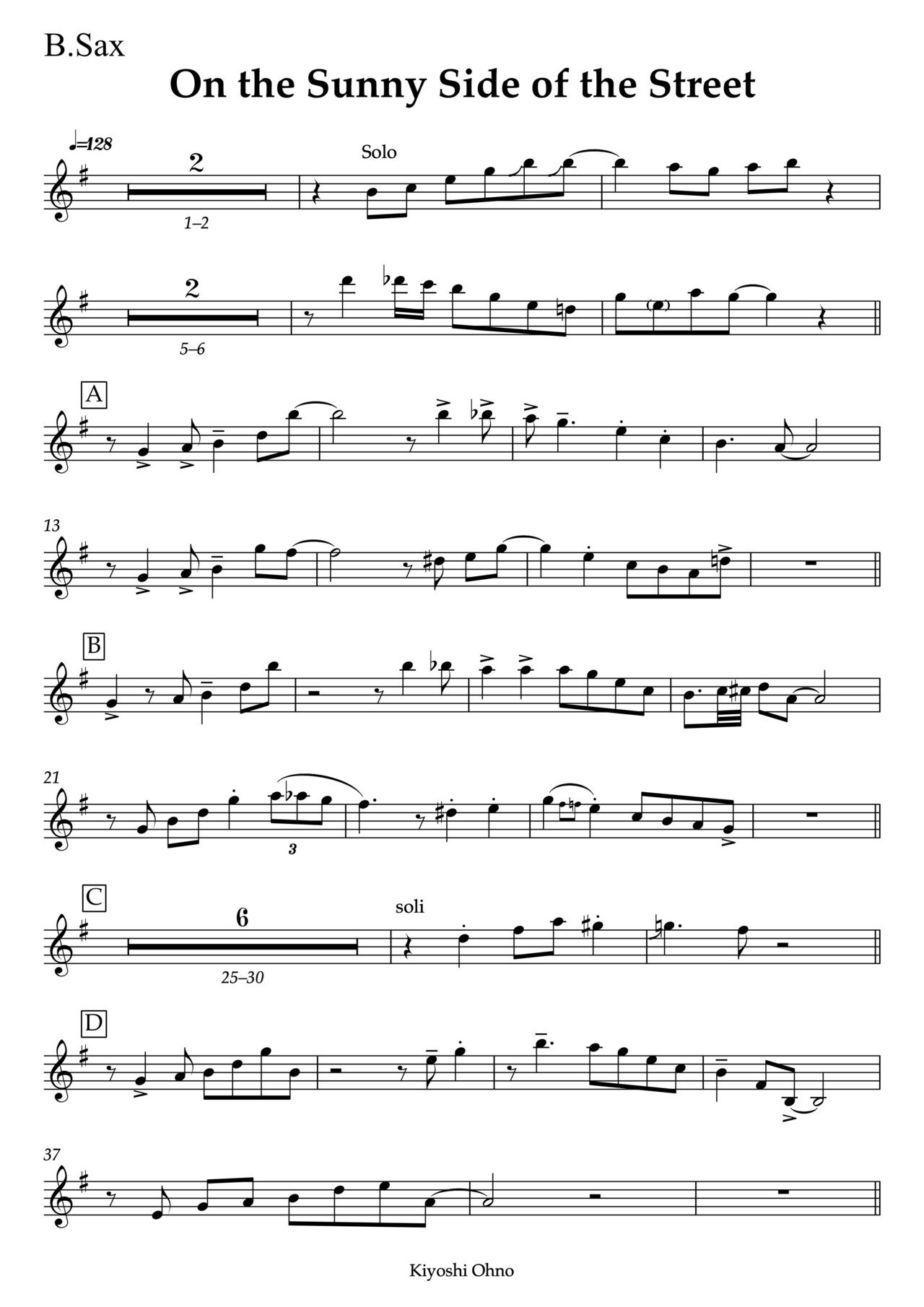 On The Sunny Side Of The Street』大野清｜池沼貴彦