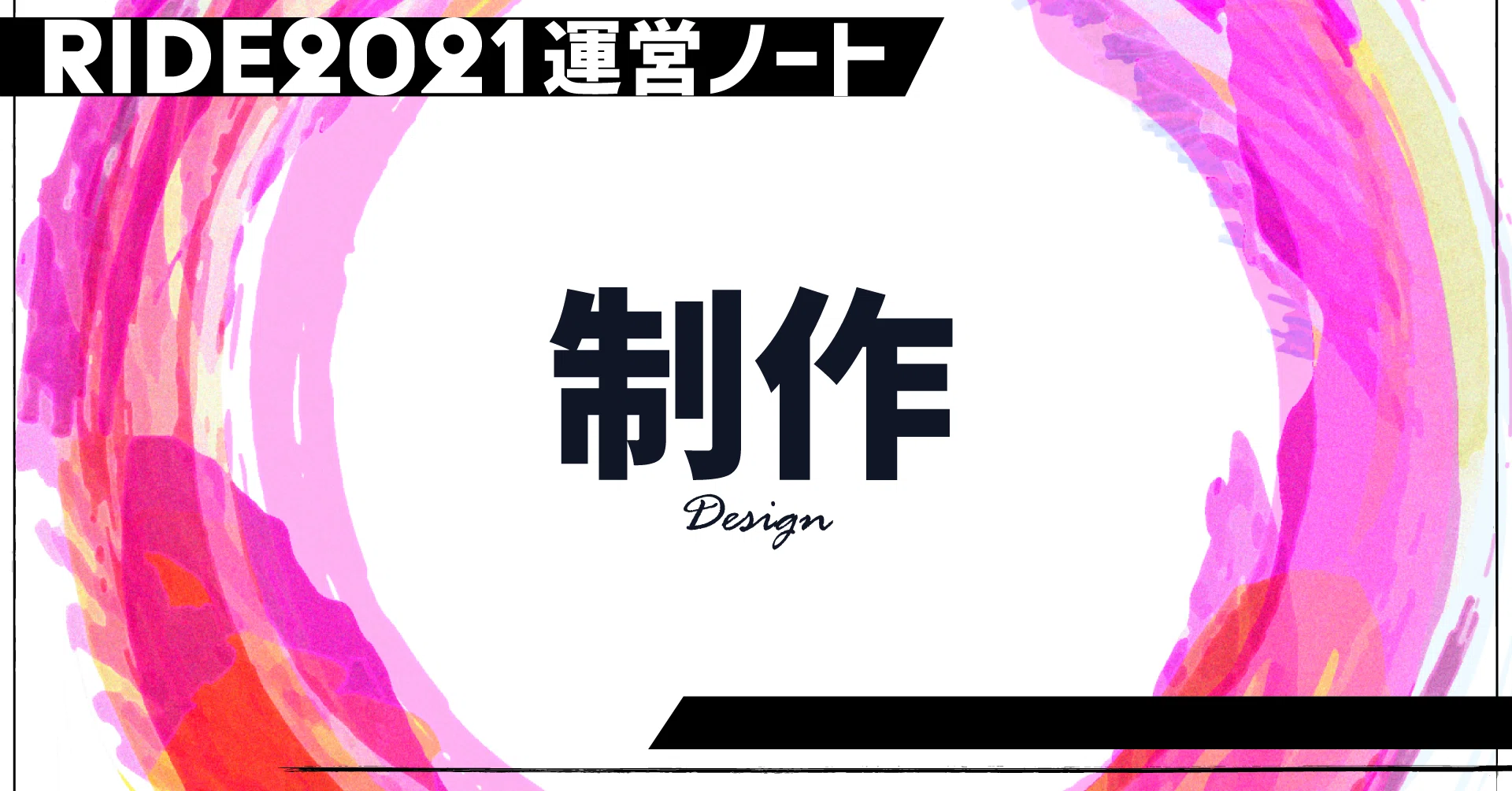運営ノート 制作部長 安村俊介 早稲田合同新歓公演ride Note