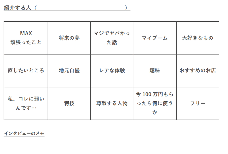 他己紹介 授業始めのアイスブレイク Hiroki Tobita Note
