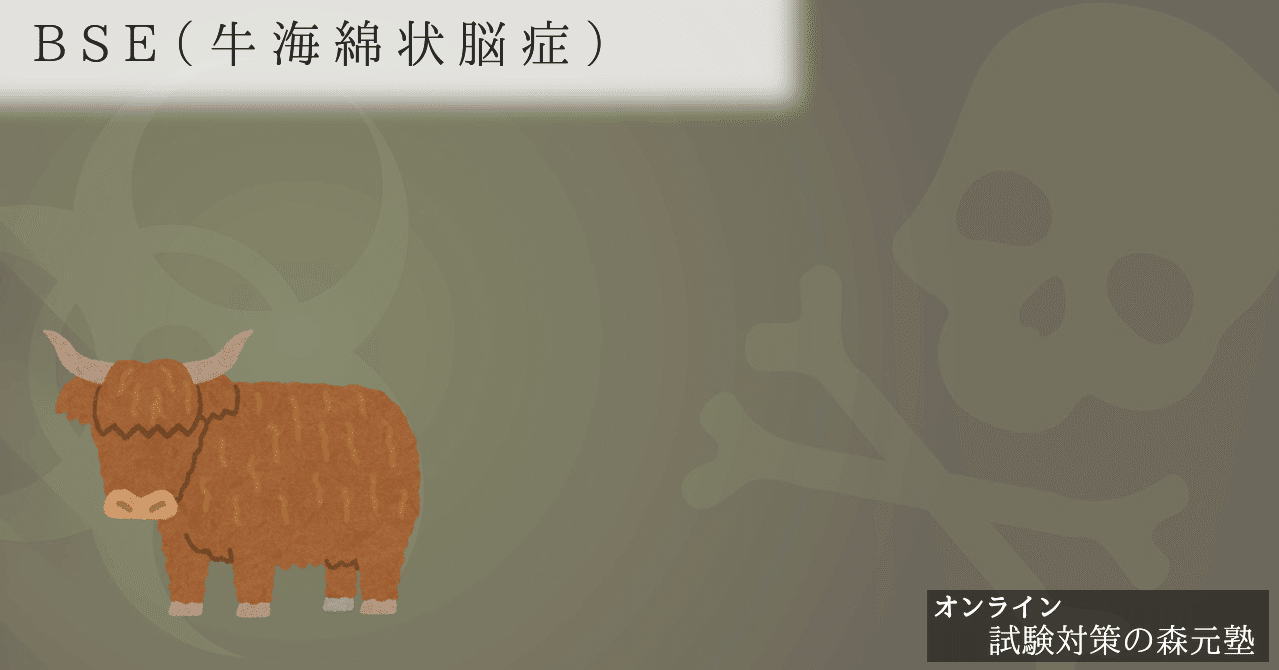 衛生学 図解 イラスト とゴロあわせで簡単に覚える Bse 牛海綿状脳症 森元塾 国家試験対策 Note