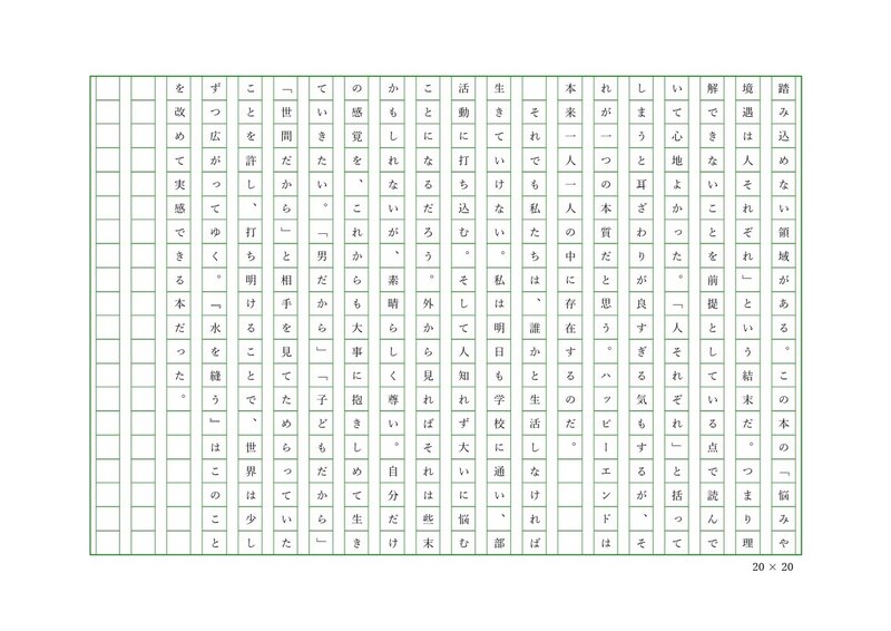 読書感想文 寺地はるな 水を縫う 400字原稿用紙5枚 ネコミミ ポリス Note