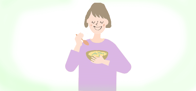 食べている人画像