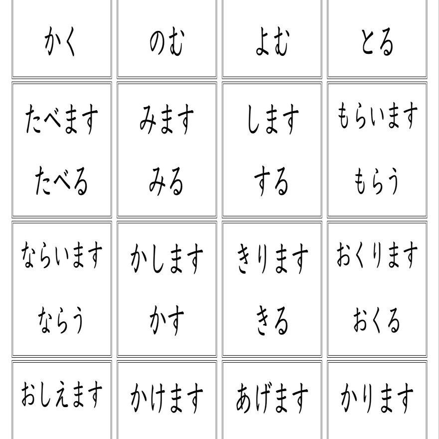 みんなの日本語 初級i 辞書形フラッシュカード ひらがな Gogakuaruaru Note