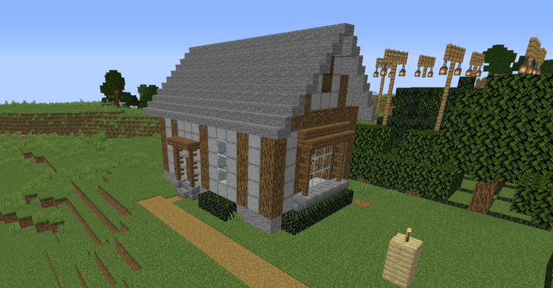 マインクラフト日記 5 ブランチマイニングにつながる家 たちばな るな Note