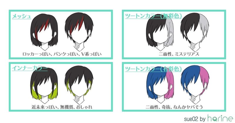 キャラクターの らしさ を強める髪型の描き方 Sue02 Note