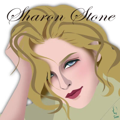 1990年代のセックスシンボル『シャロン・ストーン』のイラスト｜輝っち