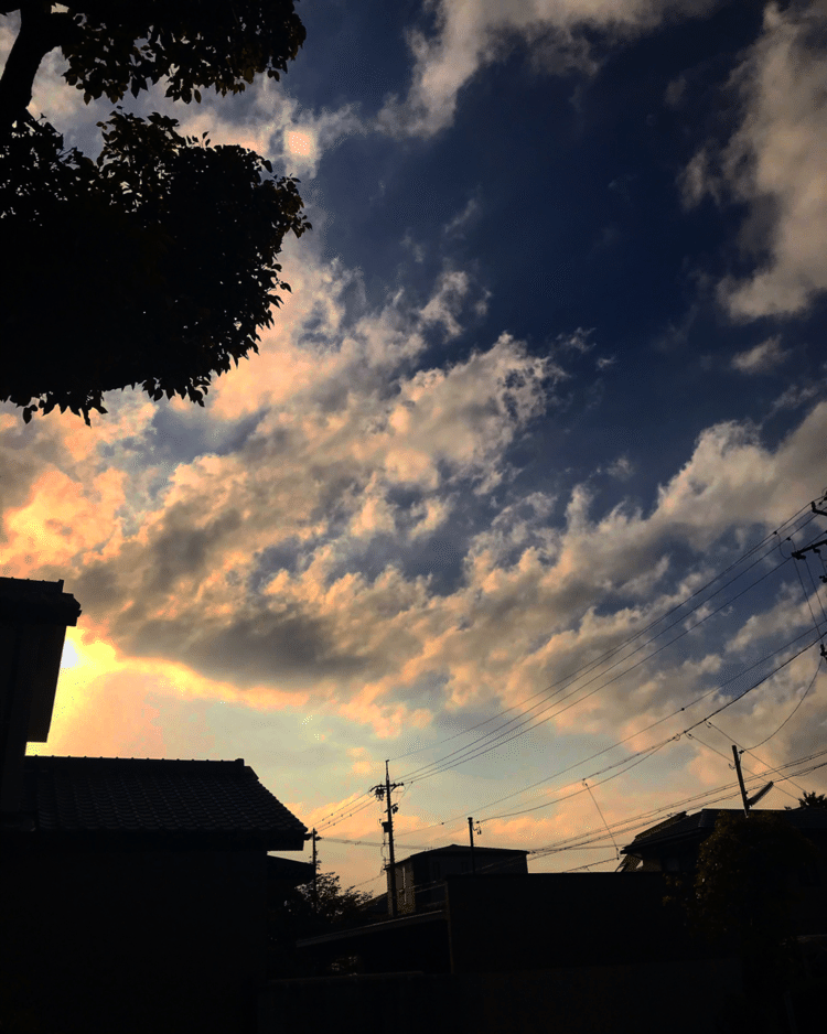 朝日雲。