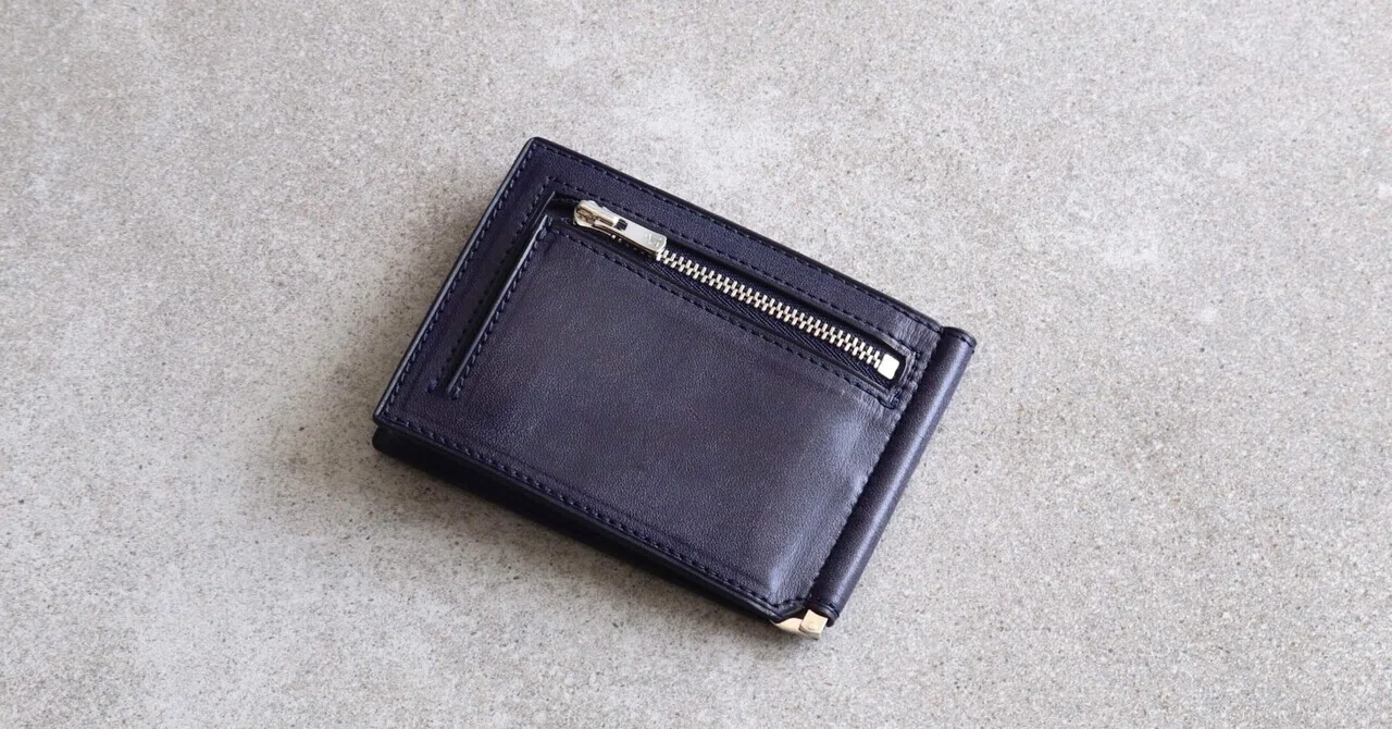 マネークリップに新色です。ブライドルレザーNavy｜BRUSH