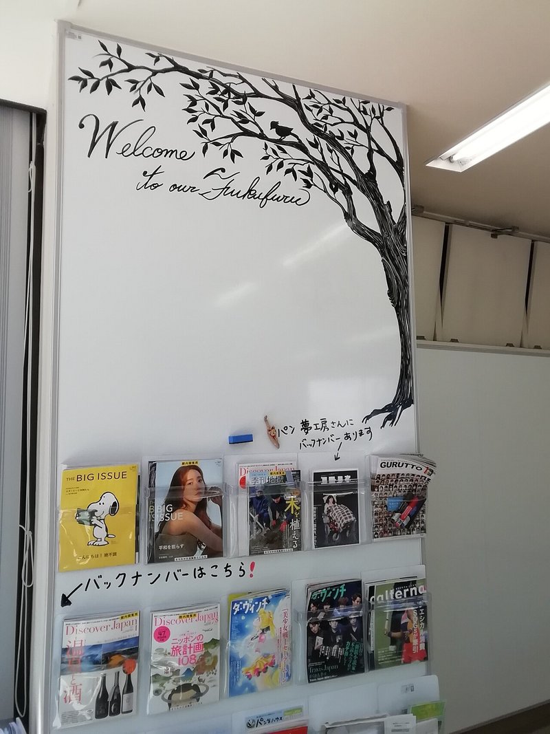 東側ホワイトボード イラスト書いてもらいました 福島市まちなか交流施設 ふくふる スタッフblog Note