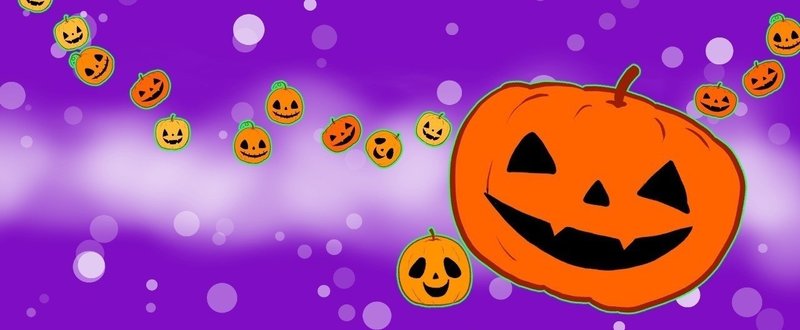 ハロウィンかぼちゃ２紫水玉