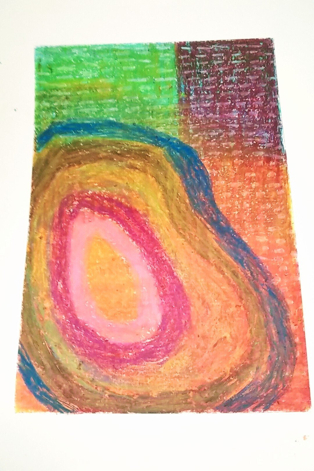 クレヨンで絵を描いてみたよ 波のような Love Is My Life Note