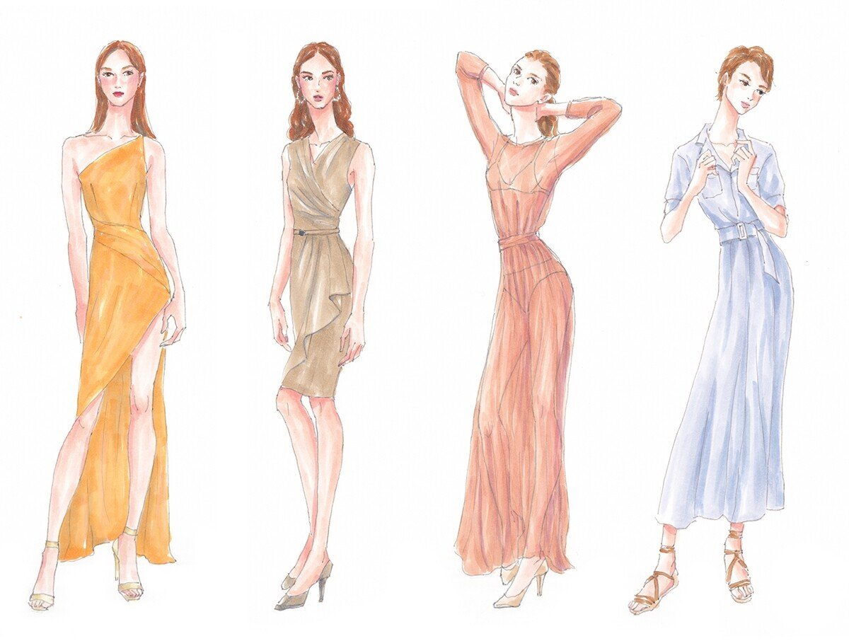 ファッションデザイン画 #03｜fika