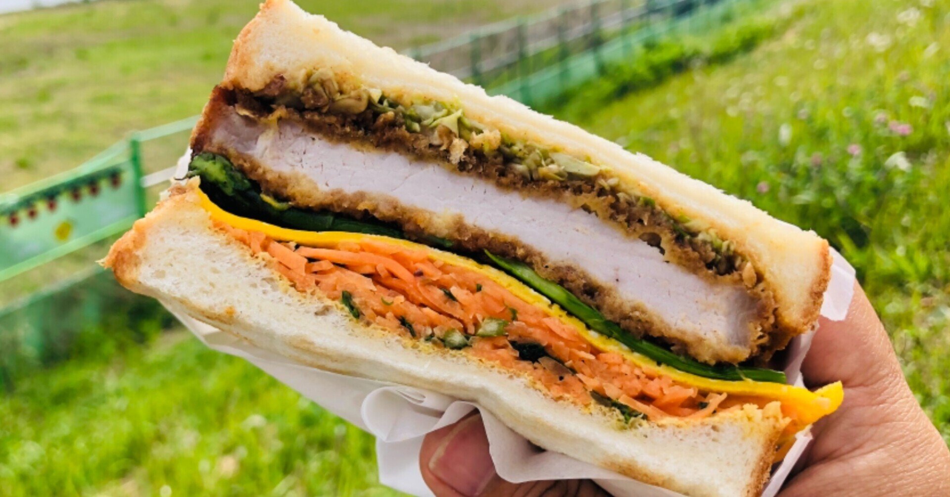 萌え断カツサンドをお供にウォーキングピクニック ケイチェルおじ Note