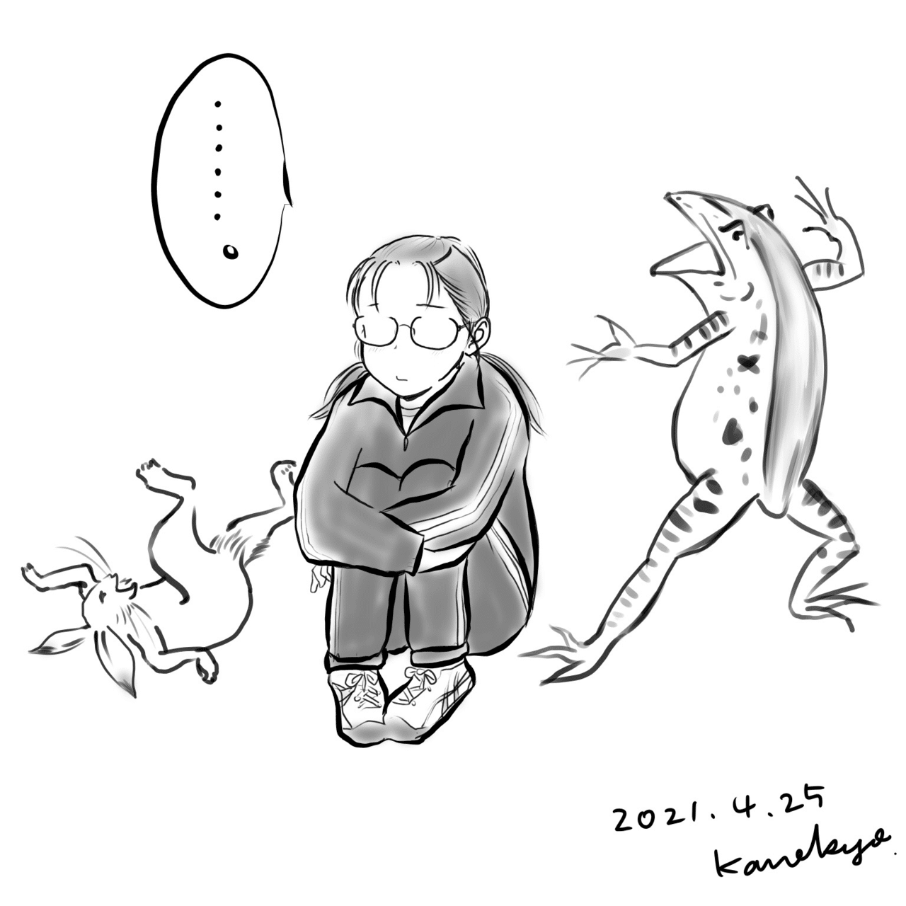 イラスト 鳥獣戯画展中止のお知らせ かねきょ 漫画 イラスト Note