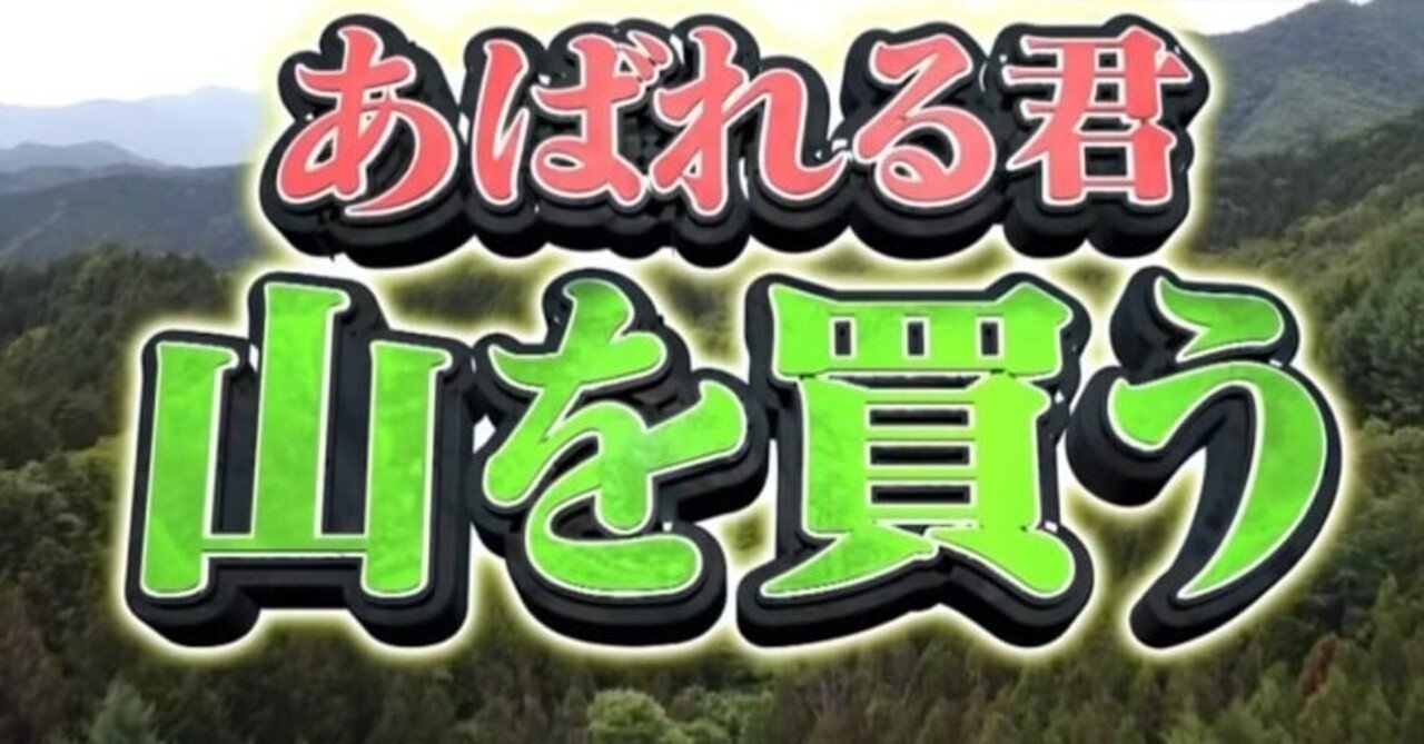 あばれる君が買った山はどこ 山林の場所や画像 購入した値段は Soraのイロ Note