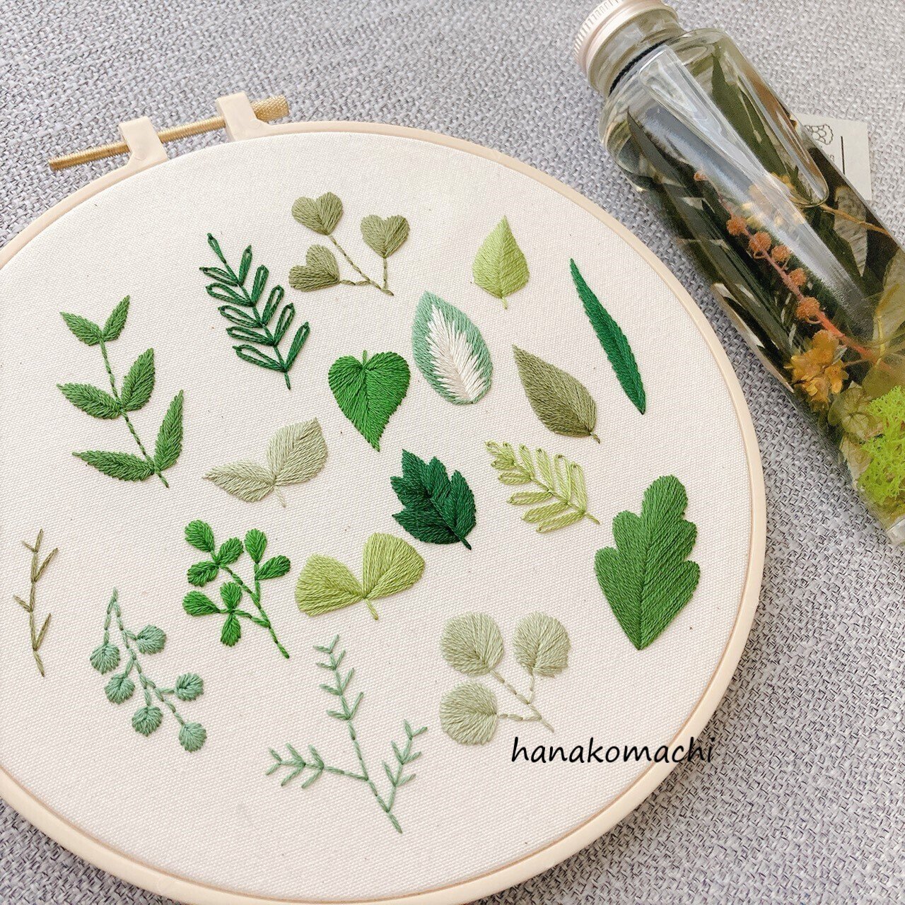 刺繍図案付き 葉っぱつめあわせ制作過程 はなこまち 刺繍作家 Note 刺繍図案付き 葉っぱつめあわせ制作過程 はなこまち 刺繍作家 Note