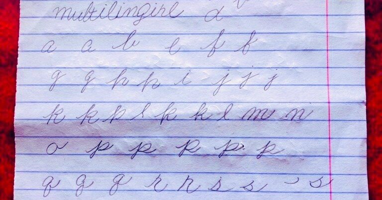英語の筆記体 Cursive の練習 Multilingirl 12言語コーチ ブログ収入生活 ノマド生活6年目 Note