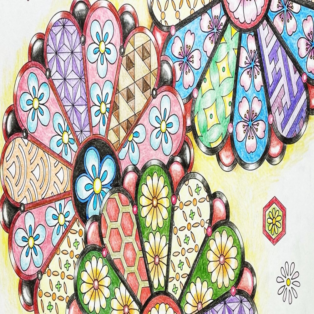 和の花暦と花もよう ぬり絵ブック｜あいまる