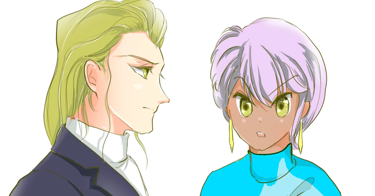 ベルとフェルナンド横顔怒り