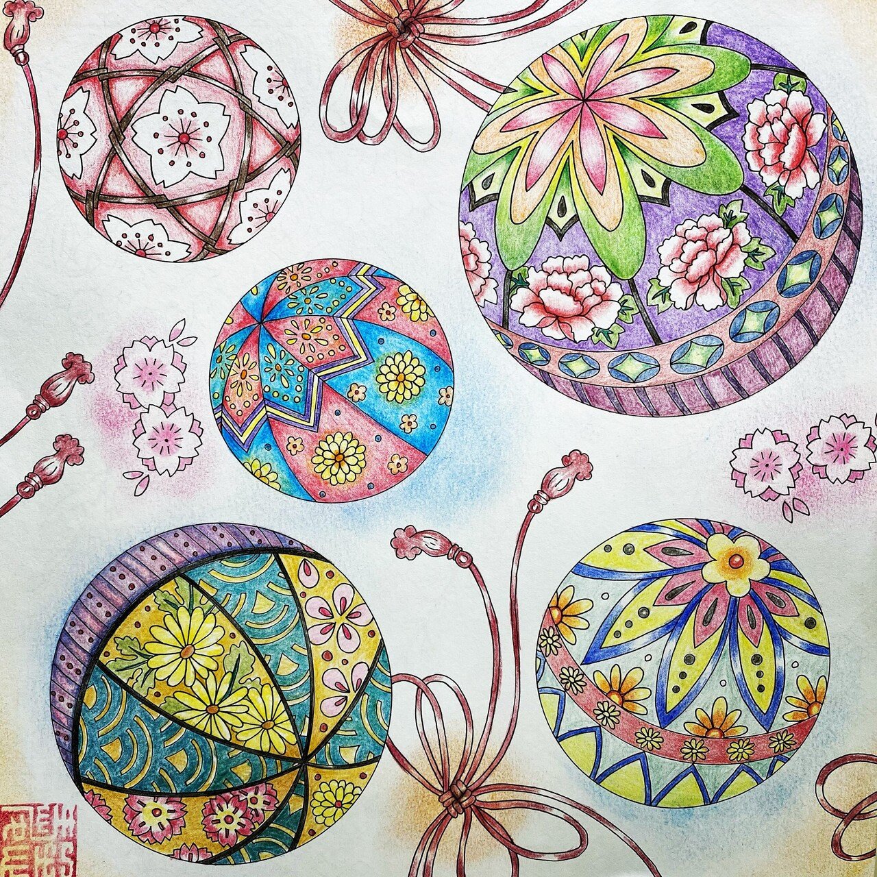 和の花暦と花もよう ぬり絵ブック あいまる Note