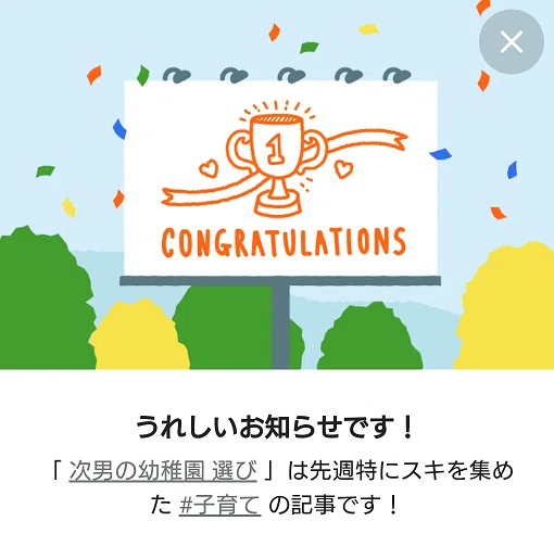 トロフィー20210426次男の幼稚園選び