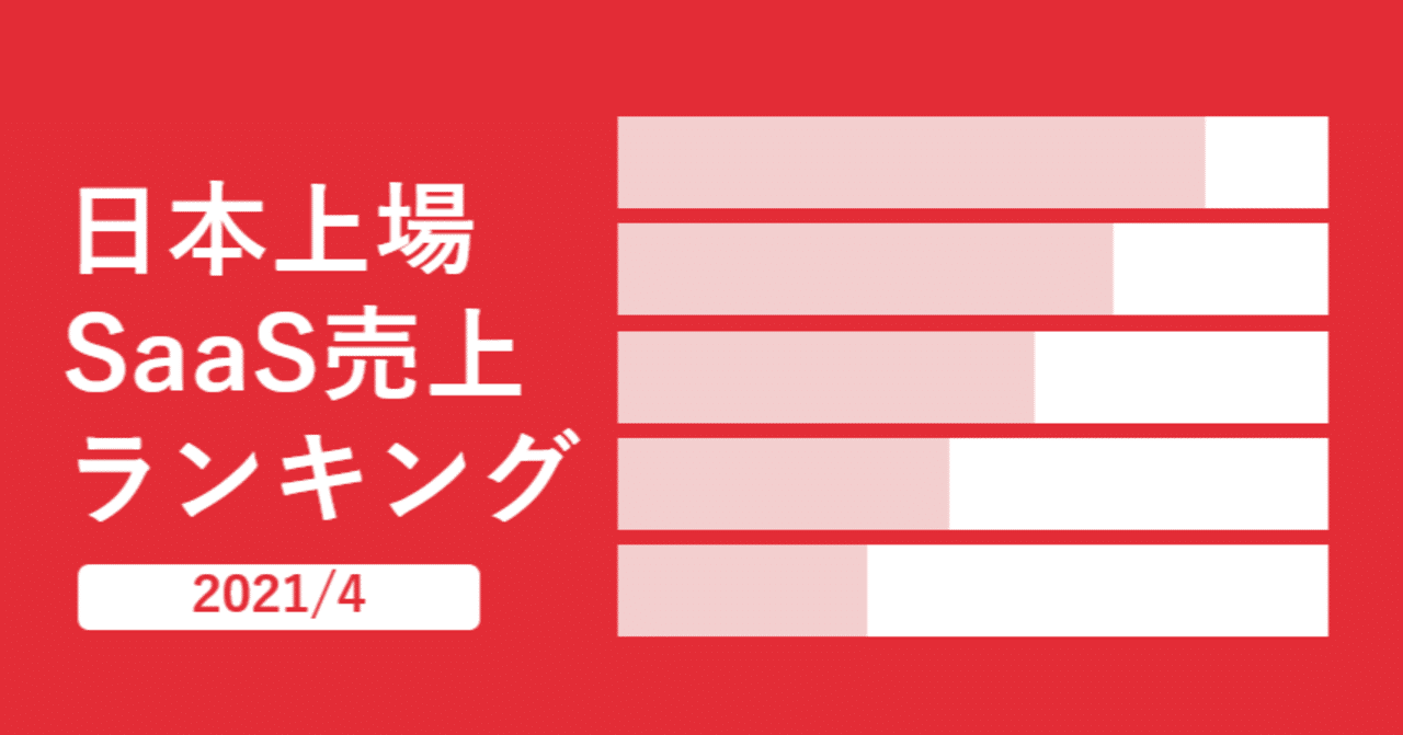 日本のSaaS上場企業売上げランキング【2021/4版】｜グレートなベンチャー人材になるためのnote