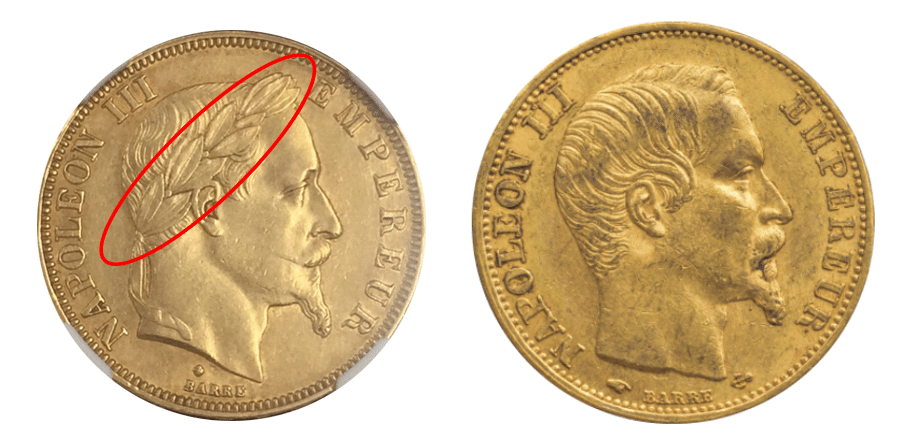 富裕層の資産防衛に大変人気がある「フランス ナポレオン3世 20フラン