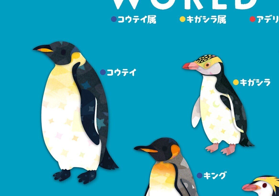 世界のペンギン全18種のイラスト｜キクチミロ