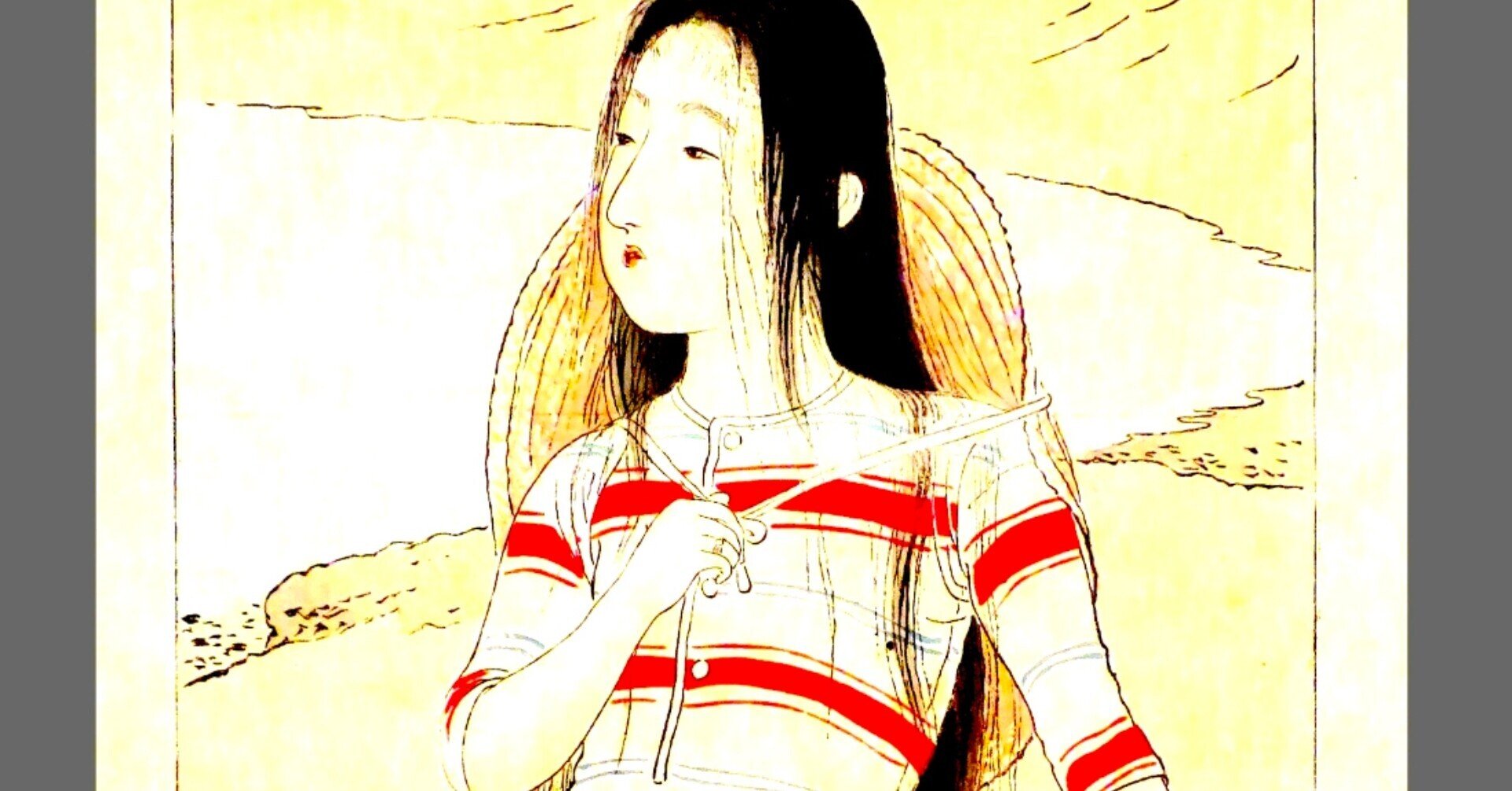 水着姿の美女 ：日本画家-寺崎広業の世界｜artoday - chiaki