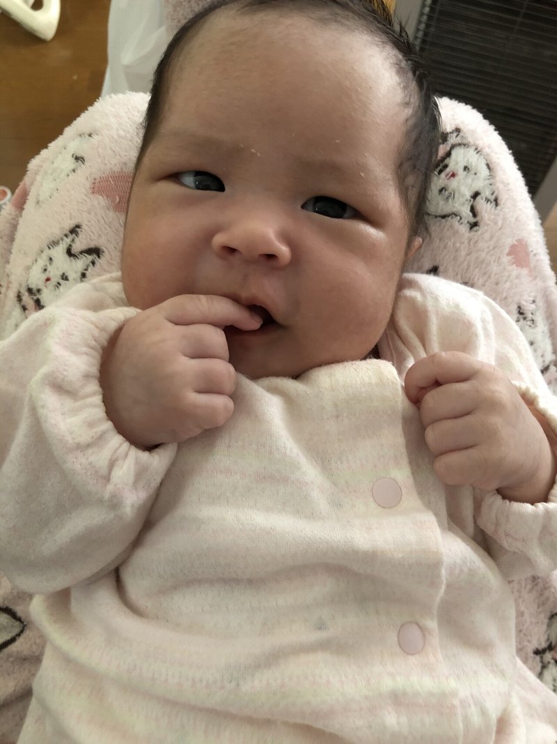 生後26日目 拳ちゅぱちゅぱ メトロポリちゃんv Note