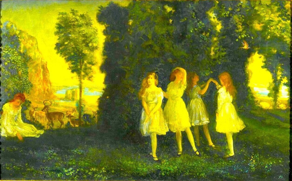 Brooklyn_Museum_-_Dancing_Children_-_Arthur_B._Davies_-_overallのコピー