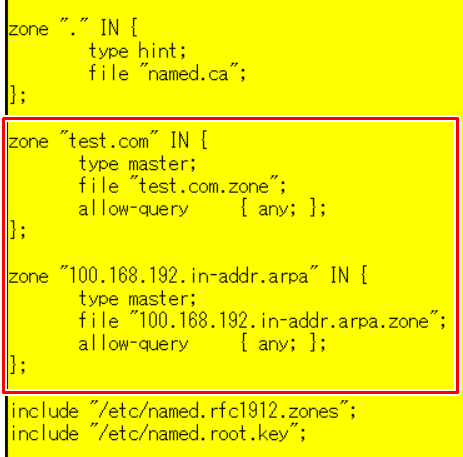 4named.confファイルを編集